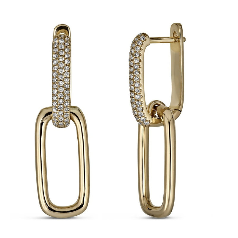 .25CTW 14KY DROP CHAIN EARRING
