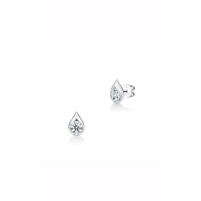 Hearts on Fire LU Droplet Studs Earrings UU2829 : 0.60 : : 18KW : IJ/VS