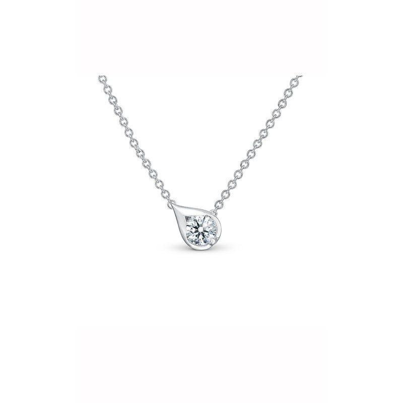 Hearts On Fire LU Droplet Pendant UU2808 : 0.50 : 18 : 18KY : IJ/VS