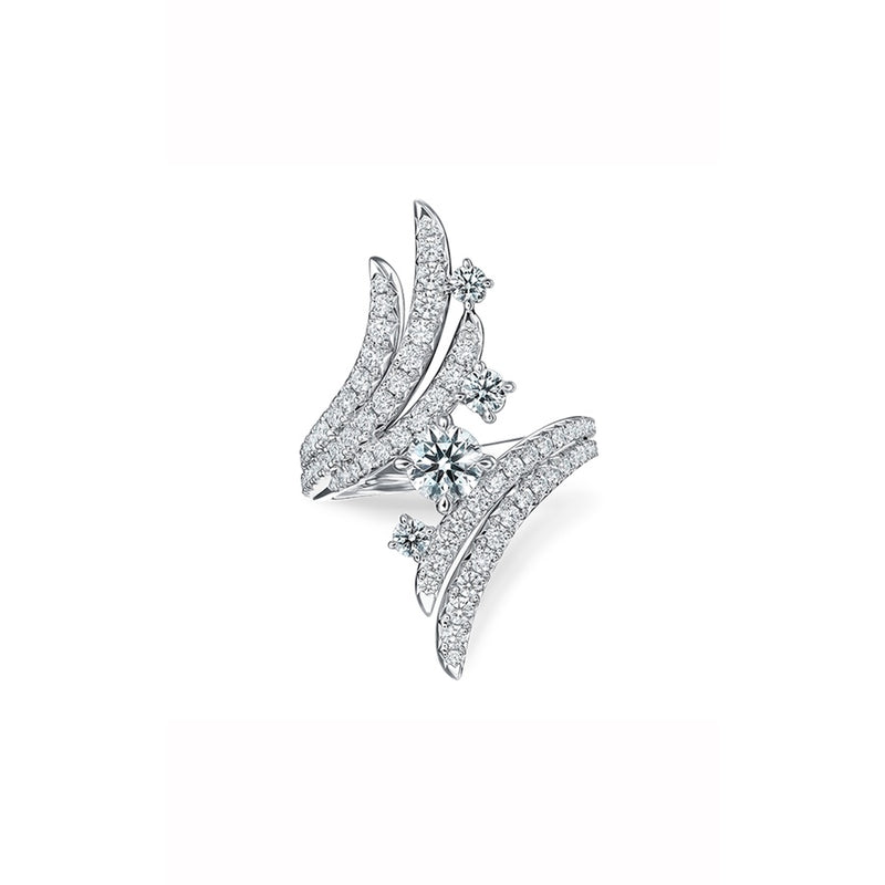 Hearts on Fire Vela Bypass Cocktail Ring UU2785 : 1.75 : 8.00 : 18KY : GH/VS