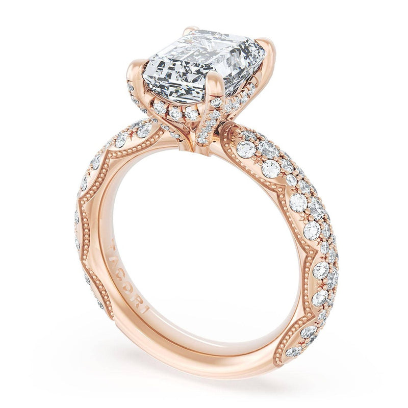 Emerald Bloom Engagement Ring