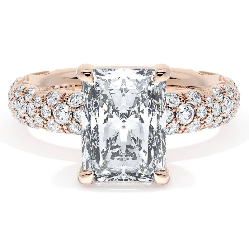 Radiant Bloom Engagement Ring
