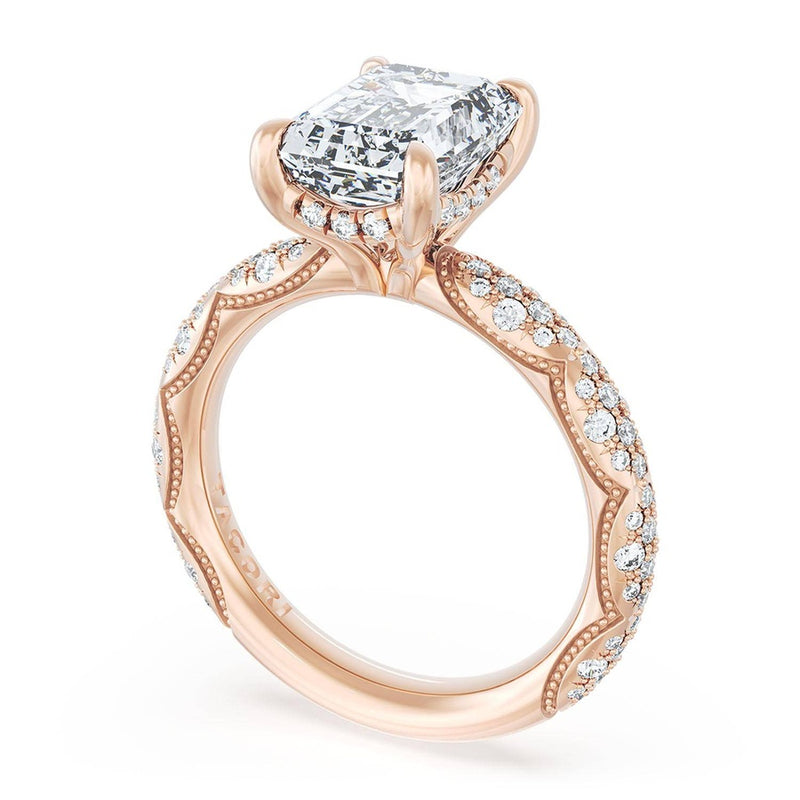 Emerald Bloom Engagement Ring