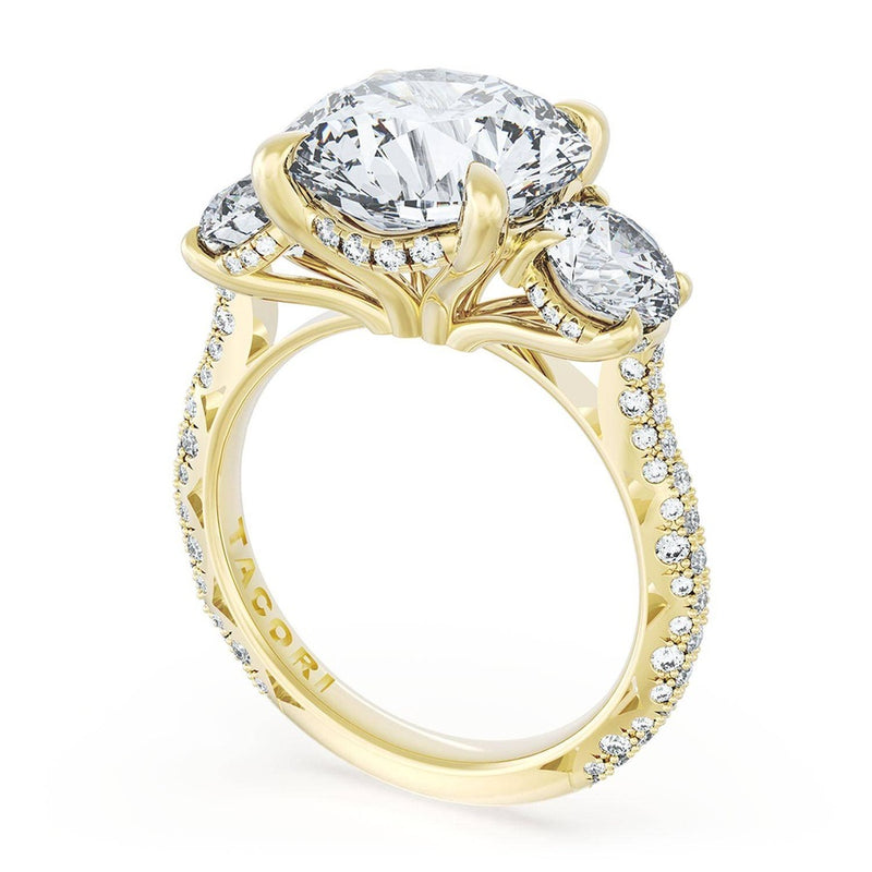 Round 3-Stone Engagement Ring