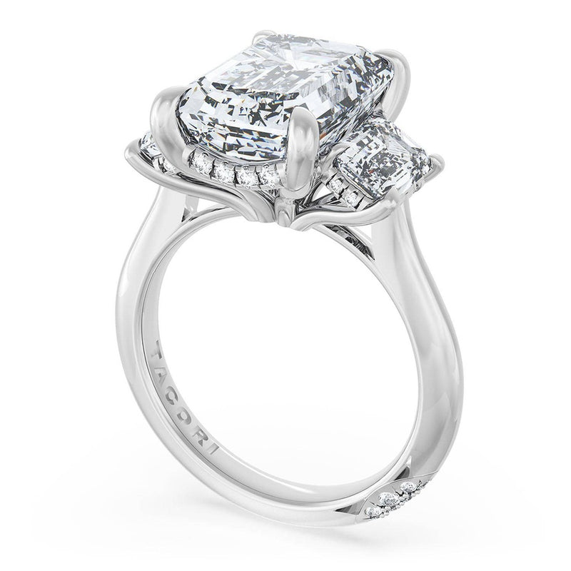 Emerald 3-Stone Engagement Ring