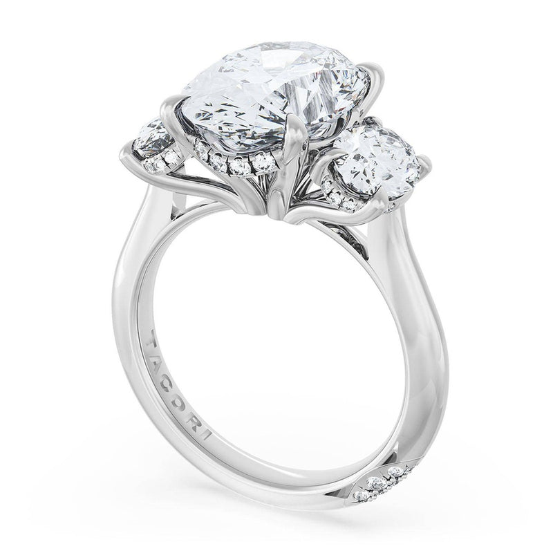 Oval 3-Stone Engagement Ring