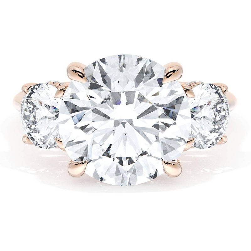 Round 3-Stone Engagement Ring