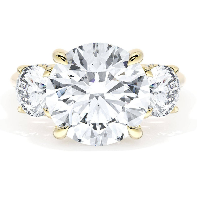 Round 3-Stone Engagement Ring