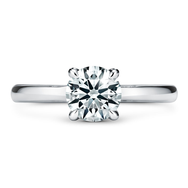 Hearts On Fire Vela Solitaire Ring With Diamond Gallery Engagement Ring UU2639 : 1.00 : 7.00 : PLAT : G/SI1