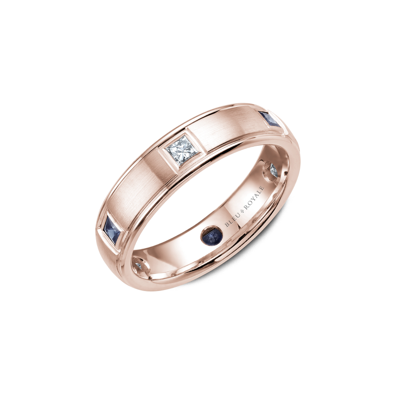Bleu Royale Men's Wedding Band RYL-016RDS55