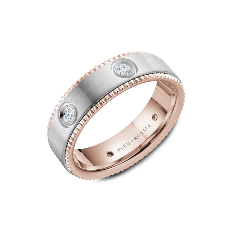 Bleu Royale Men's Wedding Band RYL-030WRD65