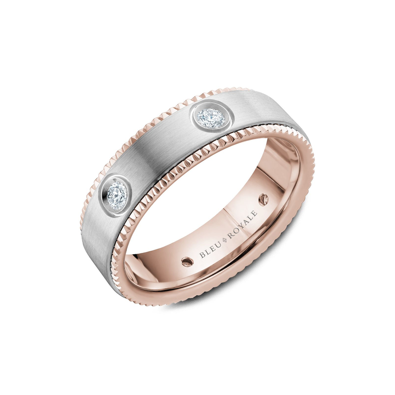 Bleu Royale Men's Wedding Band RYL-030WRD65