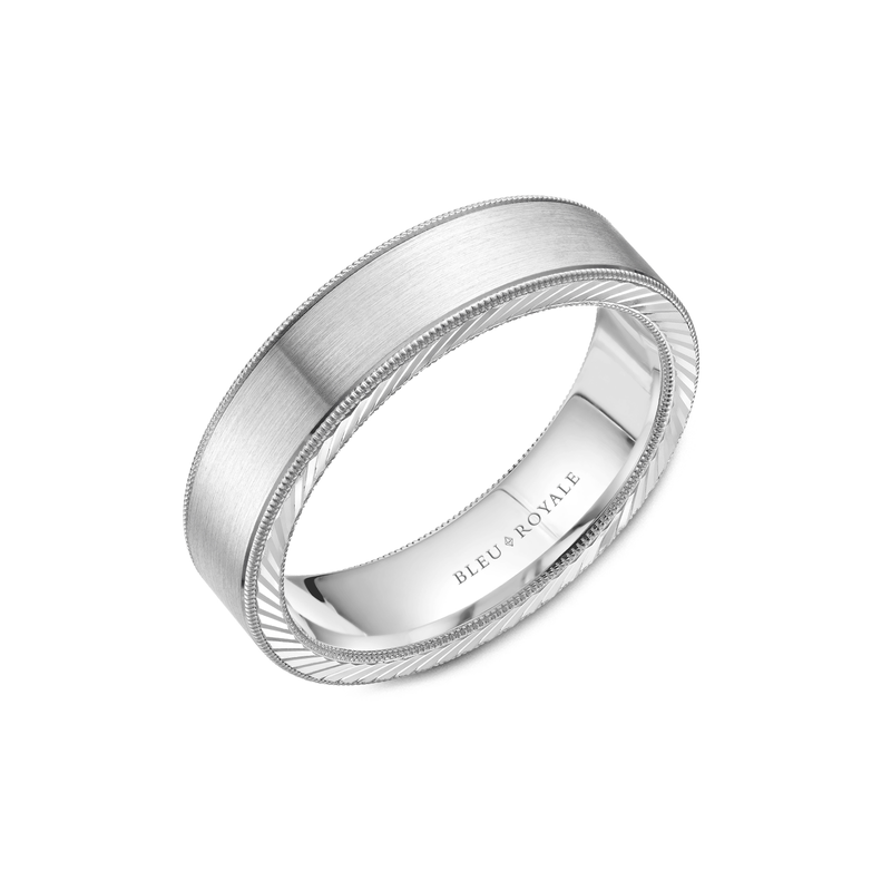 Bleu Royale Men's Wedding Band RYL-078W6