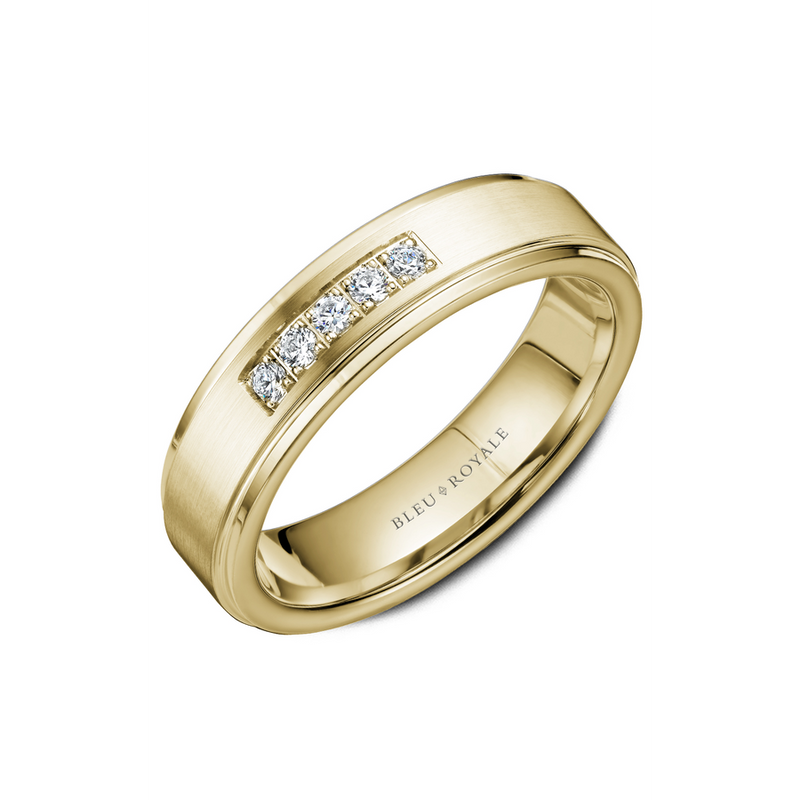 Bleu Royale Men's Wedding Band RYL-101YD55