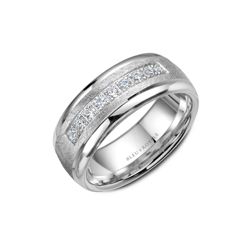 Bleu Royale Men's Wedding Band RYL-109WD75