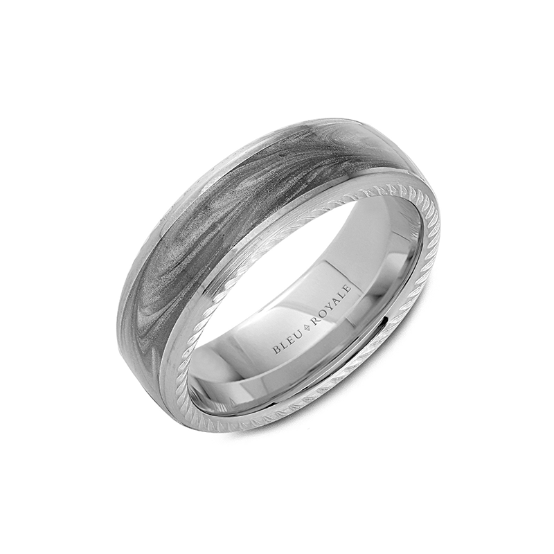 Bleu Royale Men's Wedding Band RYL-133AGW75