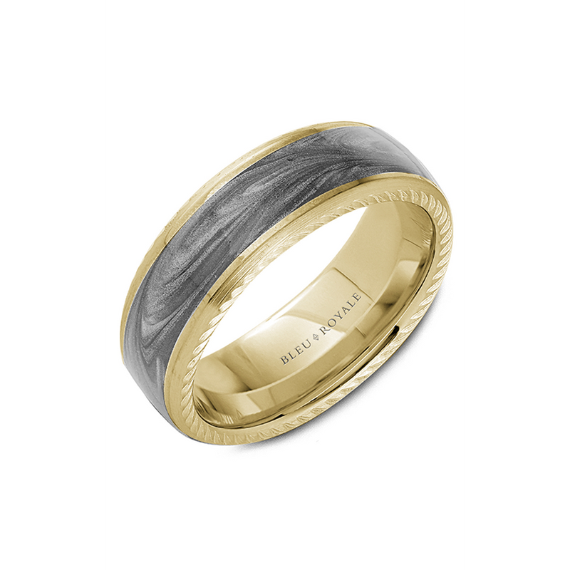 Bleu Royale Men's Wedding Band RYL-133AGY75