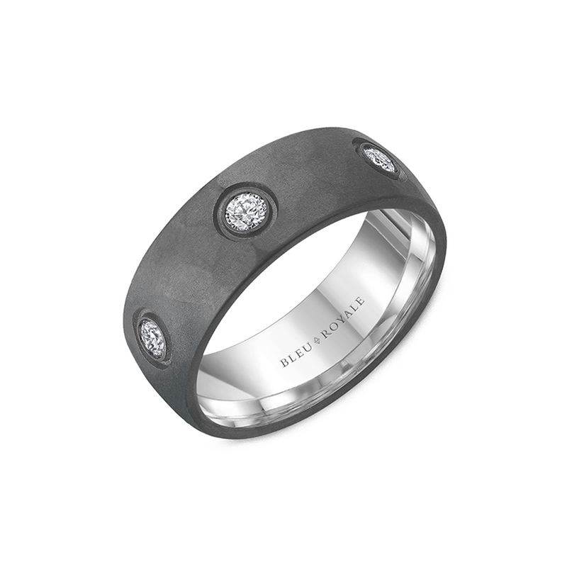 Bleu Royale Men's Wedding Band RYL-137TWD8