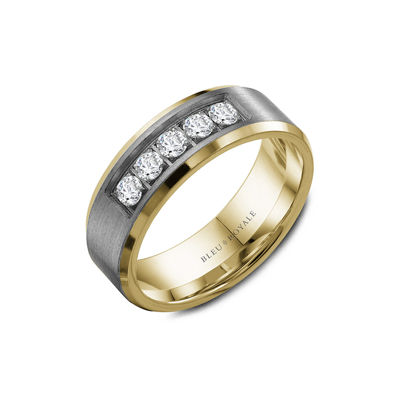 Bleu Royale Men's Wedding Band RYL-166TYD75