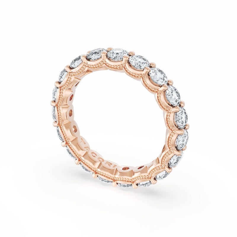 Round Cut Diamond Eternity Band in 18kt Rose Gold