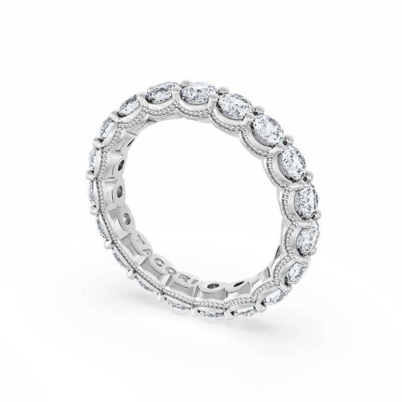 Round Cut Diamond Eternity Band in Platinum