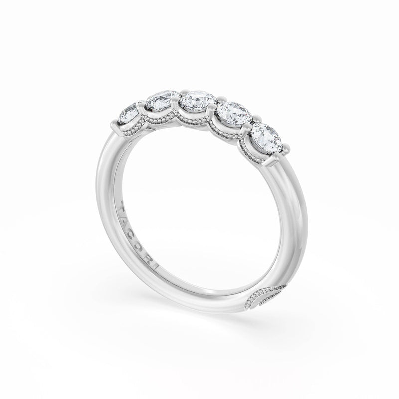 Round Cut Diamond Eternity Band in Platinum