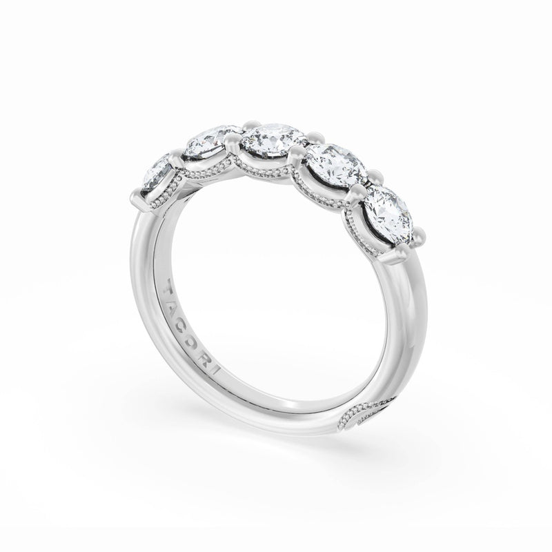 Round Cut Diamond Eternity Band in Platinum