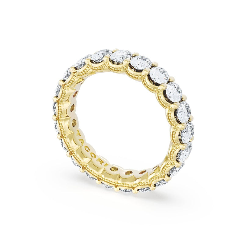 Oval Cut Diamond Eternity Band in 18kt Yellow Gold
