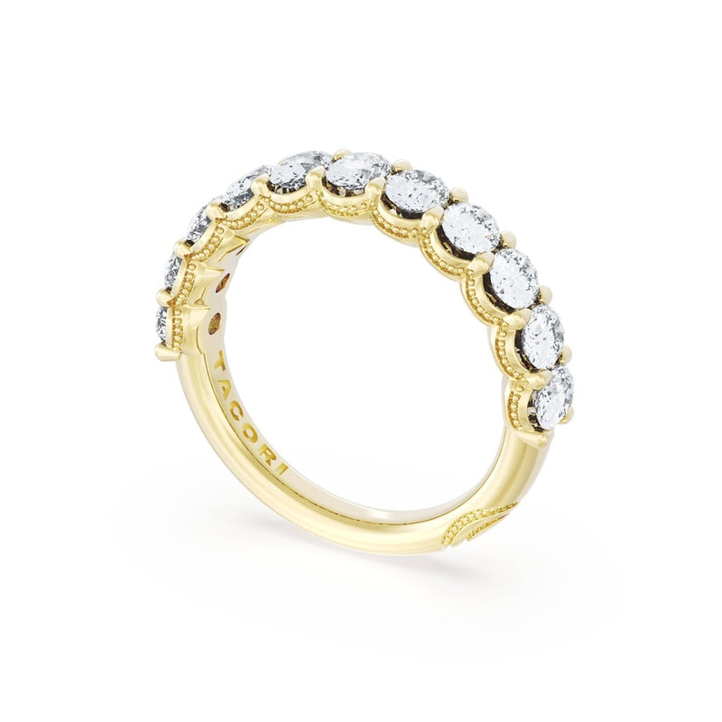 Oval Cut Diamond Eternity Band in 18kt Yellow Gold