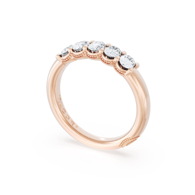 Oval Cut Diamond Eternity Band in 18kt Rose Gold