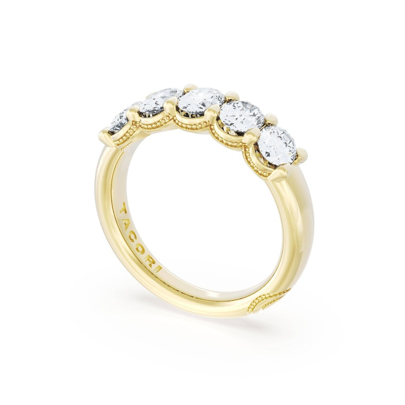 Oval Cut Diamond Eternity Band in 18kt Yellow Gold
