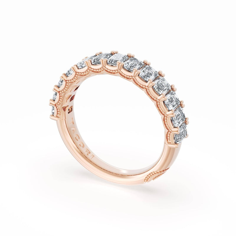 Emerald Cut Diamond Eternity Band in 18kt Rose Gold