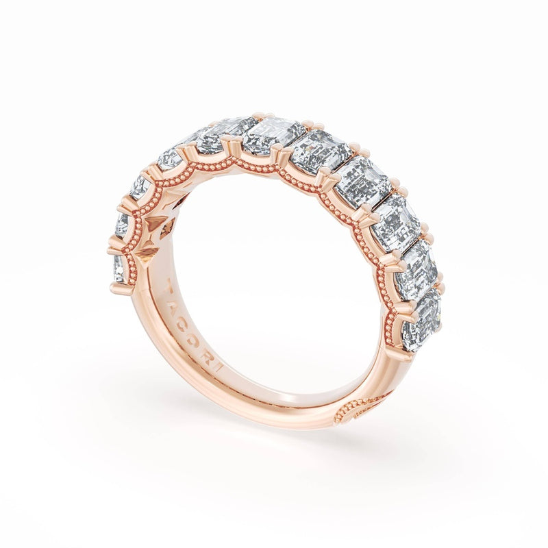 Emerald Cut Diamond Eternity Band in 18kt Rose Gold
