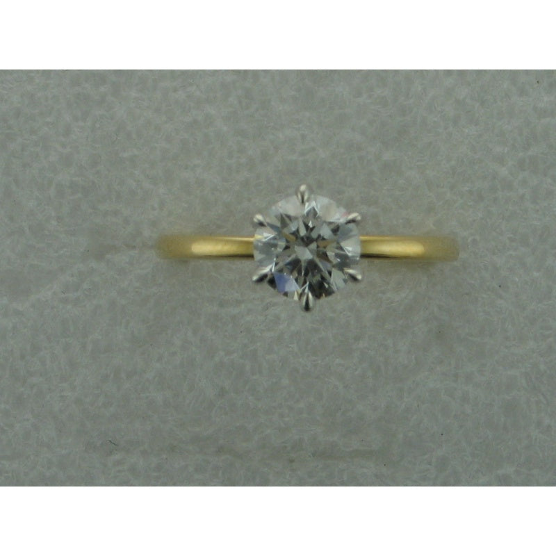 1.00CT LG RND 14KYW SOLITAIRE E/R