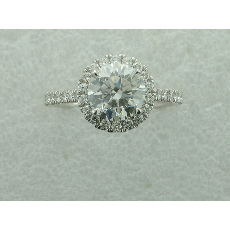 2.50CT LG RND 14KW HALO E/R