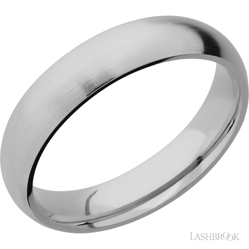 5 mm wide Domed Titanium band.