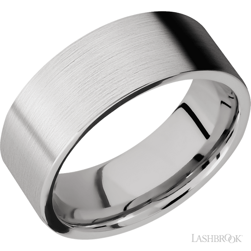 8 mm wide Flat Cobalt Chrome band.
