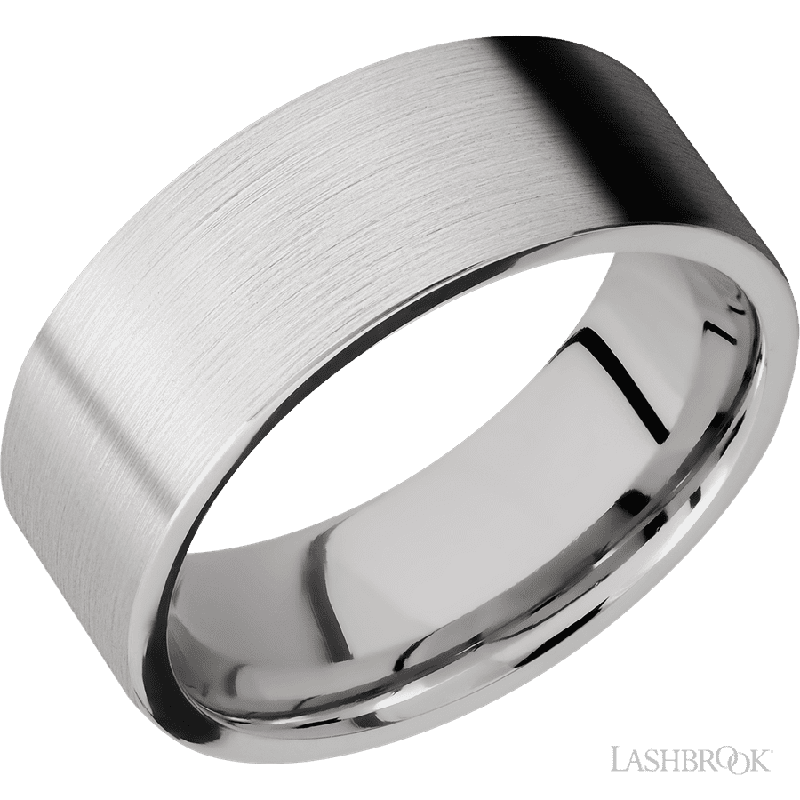 8 mm wide Flat Cobalt Chrome band.