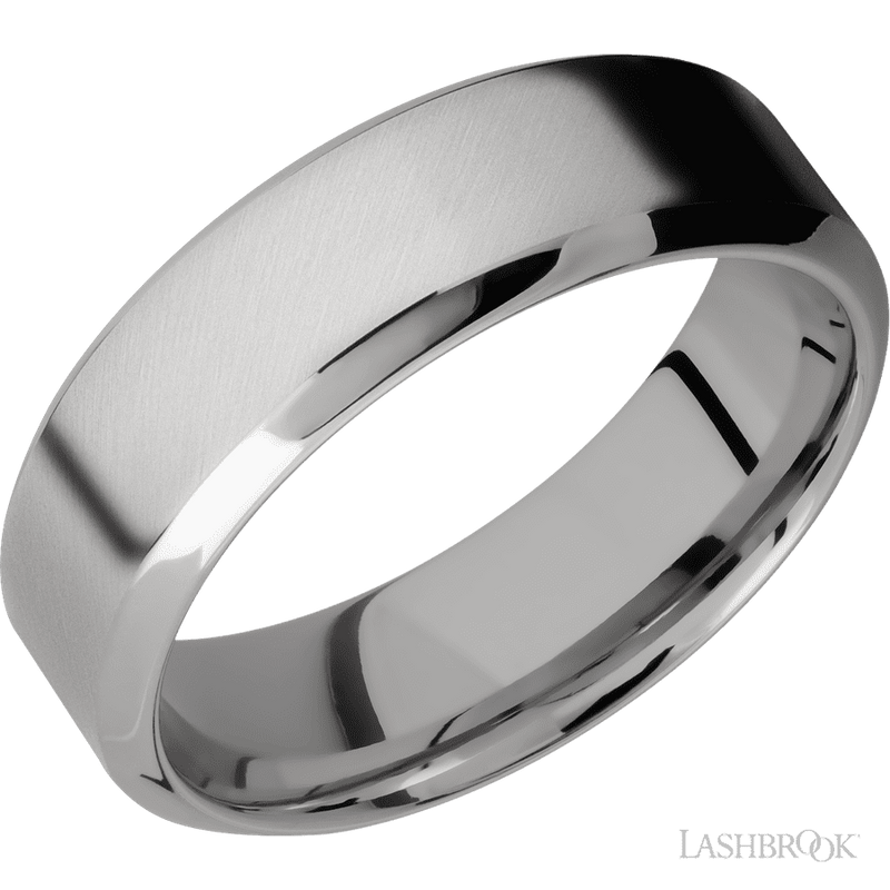 7 mm wide High Bevel Titanium band.