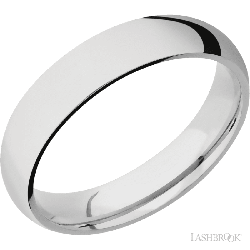 5 mm wide Domed Cobalt Chrome band.