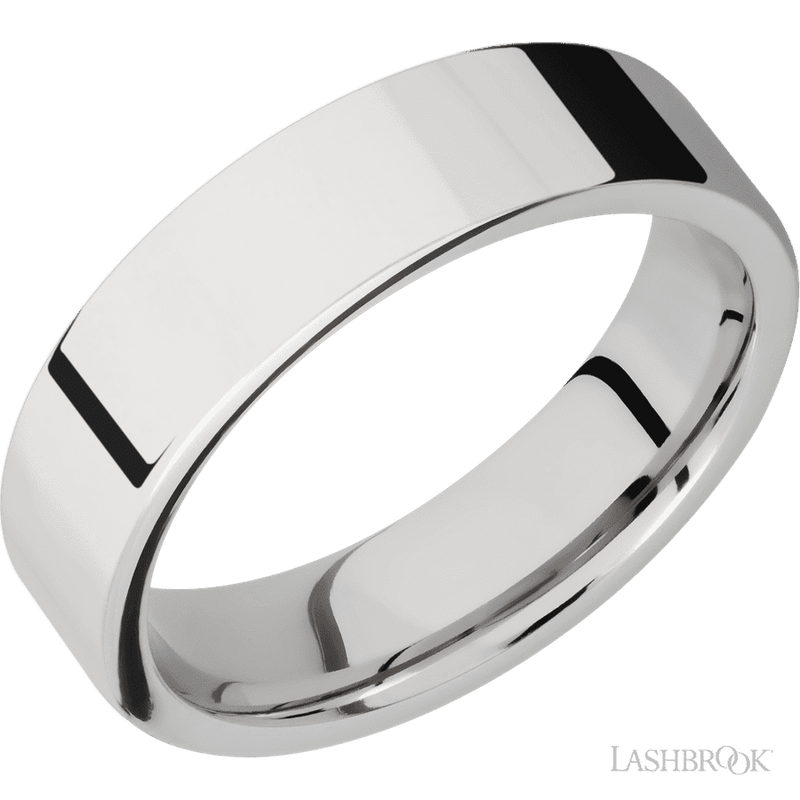 6 mm wide Flat Cobalt Chrome band.