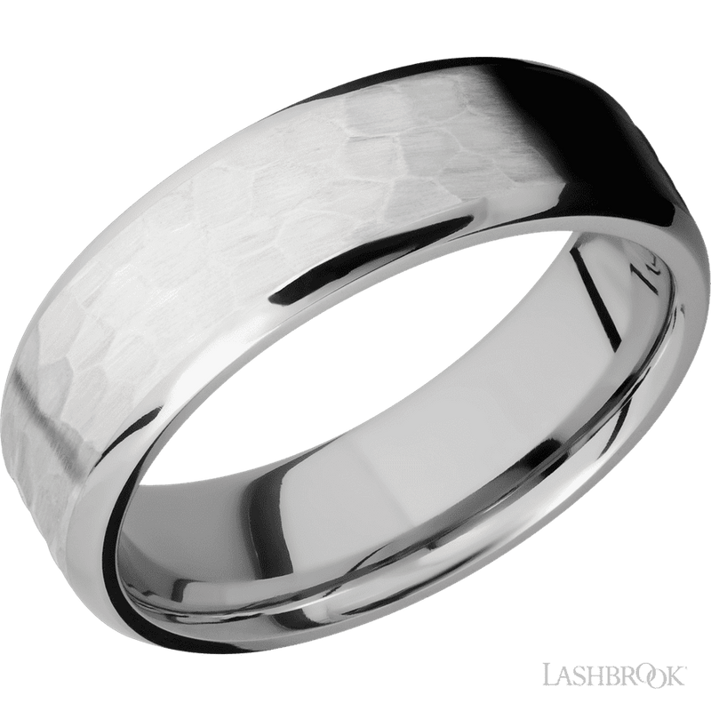 7 mm wide Beveled Cobalt Chrome band.