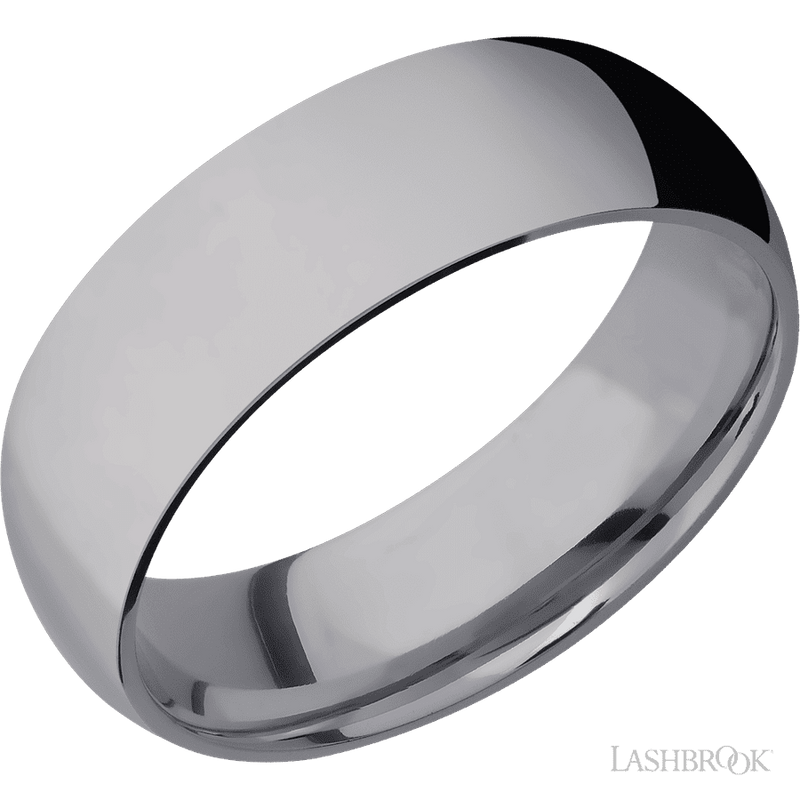 7 mm wide Domed Tantalum band.
