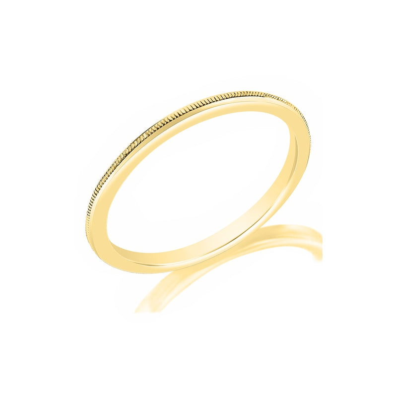 Classique Creations High Polish Milgrain Detail Wedding Band Z1496B