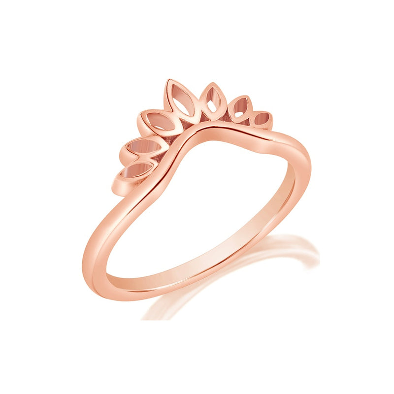 Classique Creations Petal Design Curved Wedding Band Z1964B