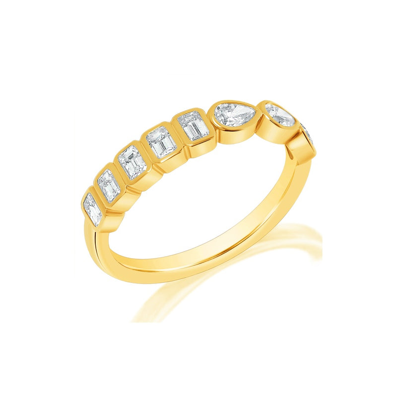 Classique Creations Mixed Shape Diamond Bezel Band Z2912B