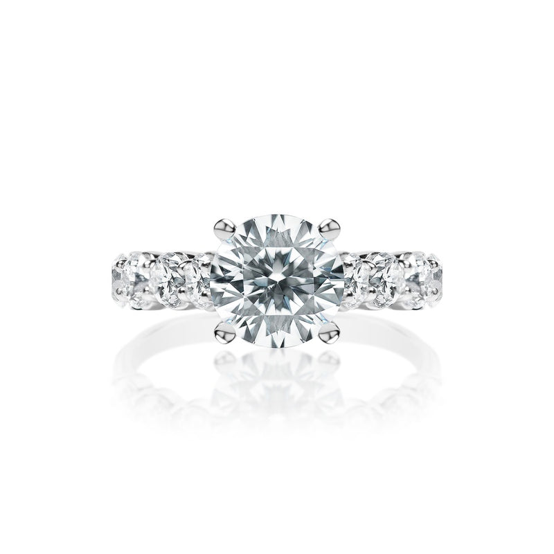 Classique Creations Round Diamond Double Shared Prong Engagement Ring Z1669R