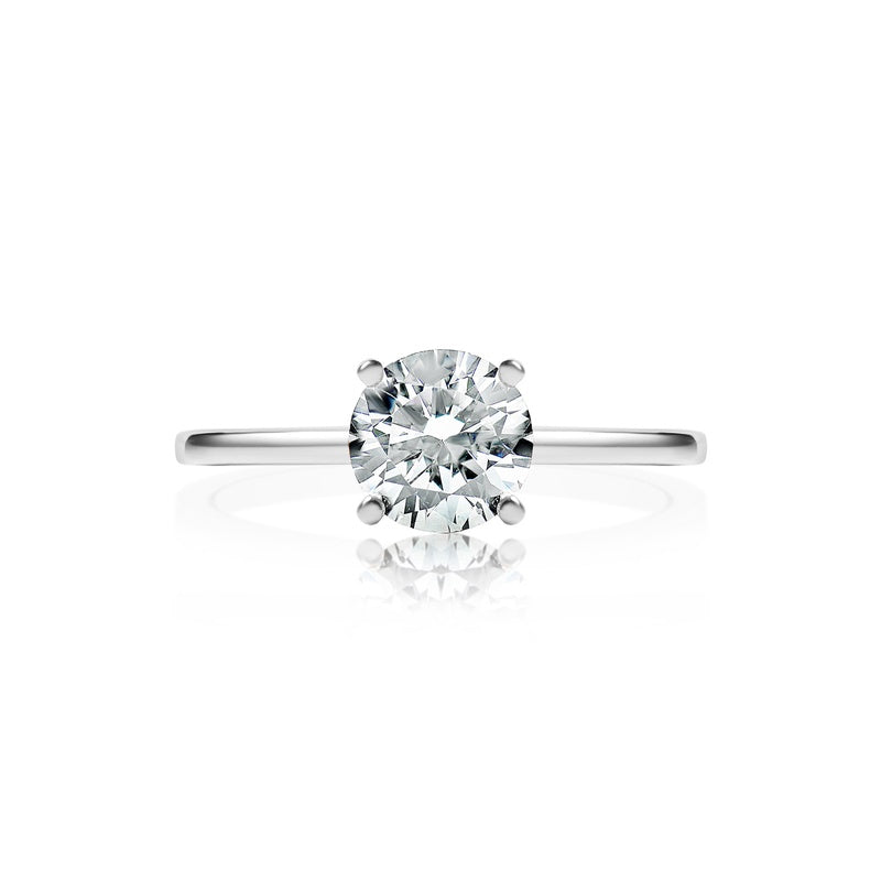 Classique Creations Round Solitaire Thin Band Engagement Ring Z1674R