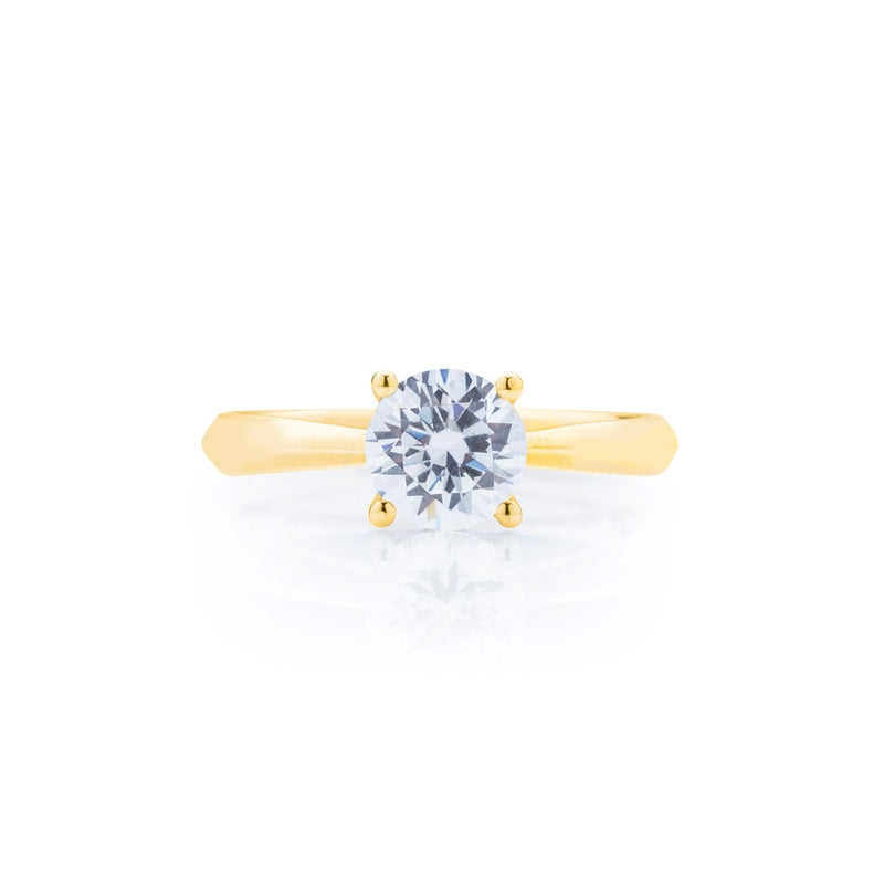 Classique Creations Round Diamond Hidden Halo Surprise Diamond Engagement Ring Z1812R