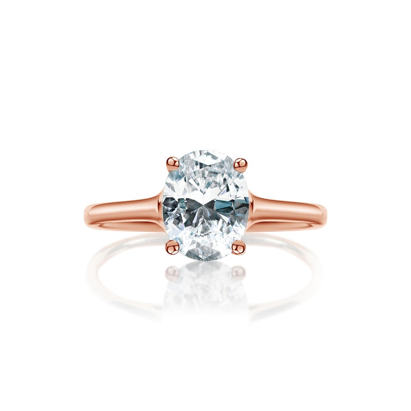 Classique Creations Round Solitaire Graduated Band Engagement Ring Z1955V